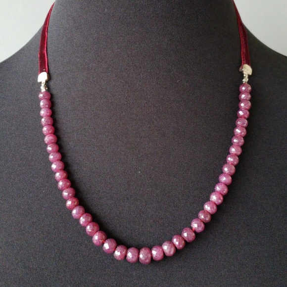 RUBY & VELVET NECKLACE
